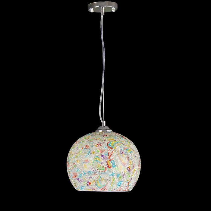 Светильник подвес "Аиша" E27 1х40Вт сирен./бел./желт. 25х25х27 см