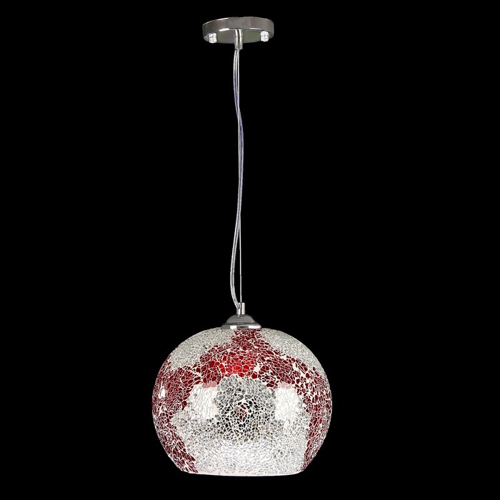 Светильник подвес "Аиша" E27 1х40Вт красн./сер. 25х25х27 см
