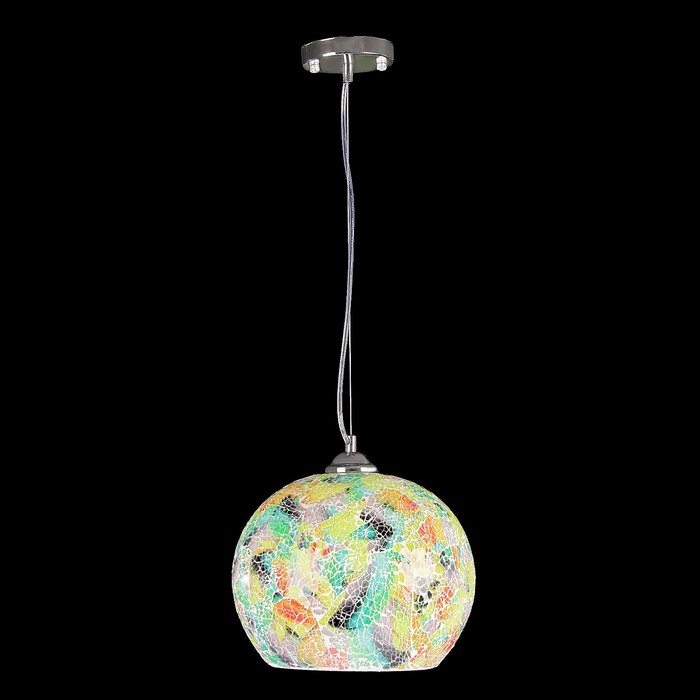 Светильник подвес "Аиша" E27 1х40Вт желт./сер./кор. 25х25х27 см