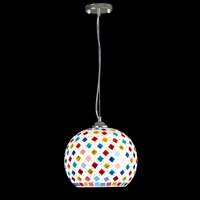 Светильник подвес "Аиша" E27 1х40Вт желт./син./красн. 25х25х27 см