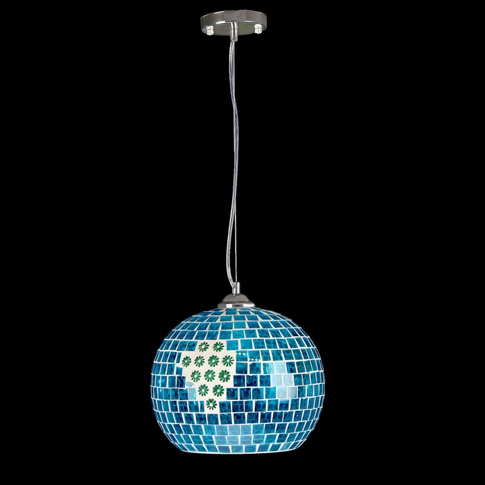 Светильник подвес "Аиша" E27 1х40Вт син./красн. 25х25х27 см
