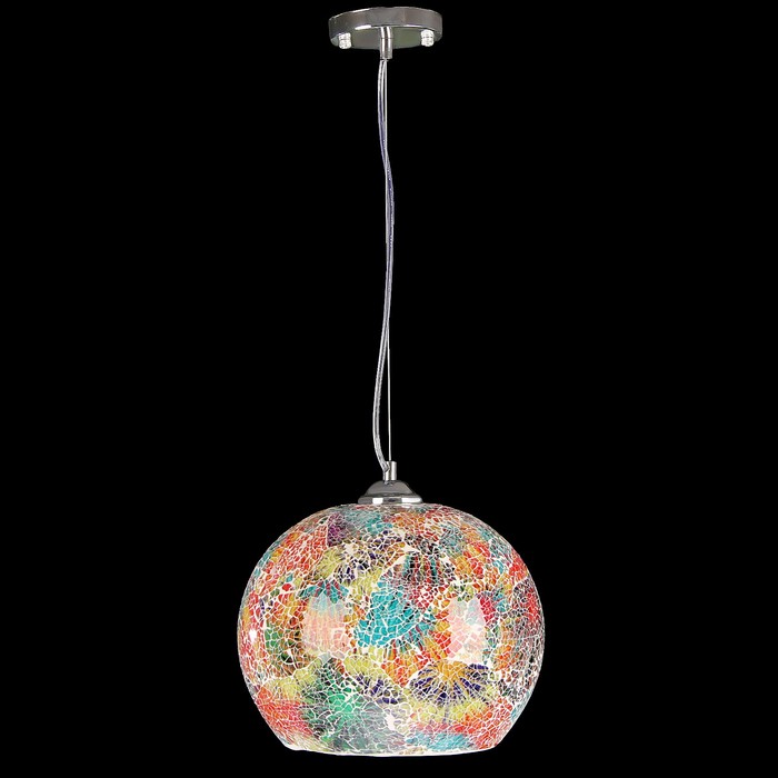 Светильник подвес "Аиша" E27 1х40Вт зел./роз. 25х25х27 см