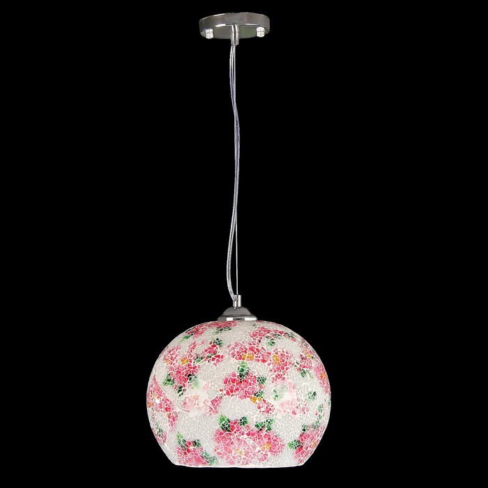 Светильник подвес "Аиша" E27 1х40Вт бел./роз./зел. 25х25х27 см