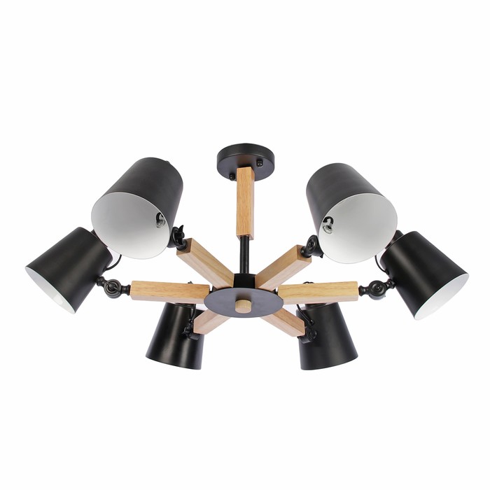 Люстра "Джинет" E27 6х60Вт черный 80х80х30 см