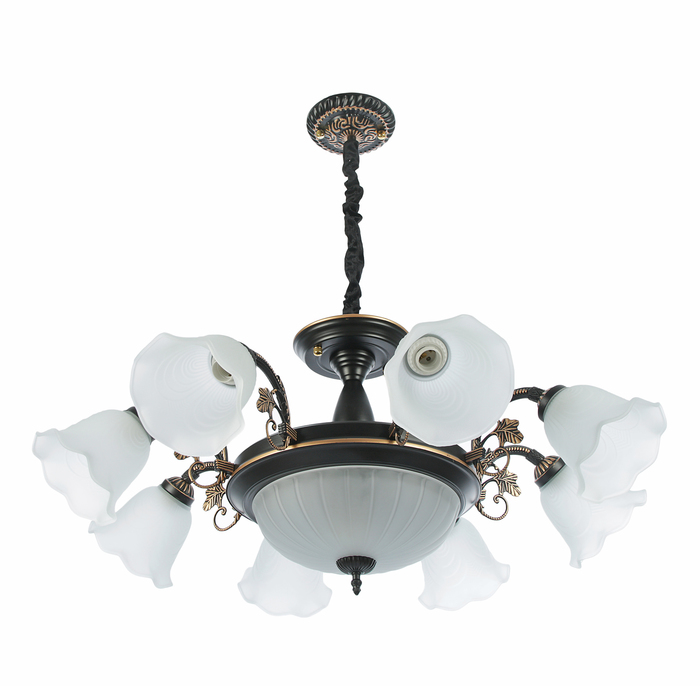 Люстра 8315/8+3 "Габриэлла" E27 11х40Вт черн 40х40х40 см