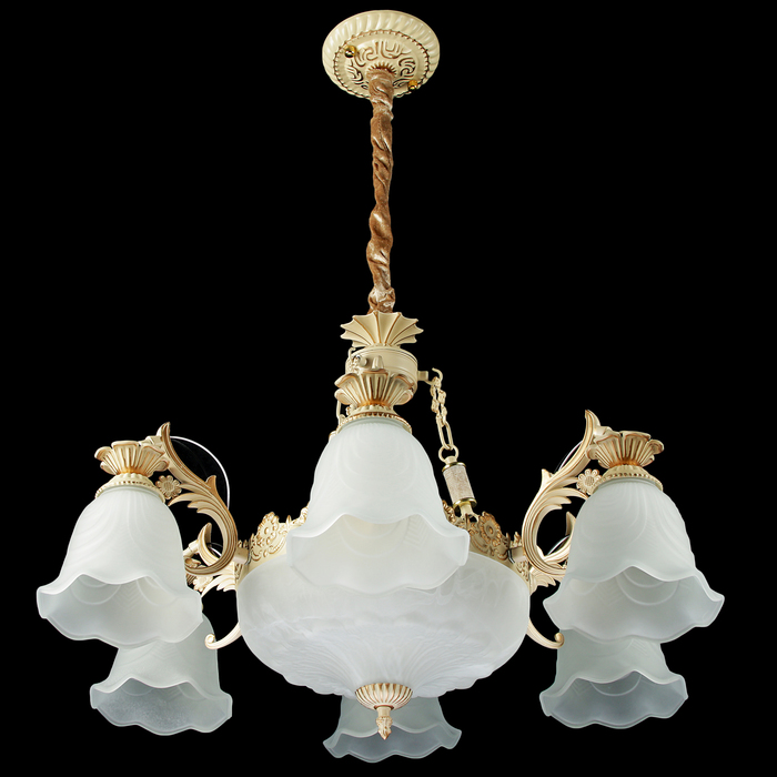 Люстра 8233/6+2 "Гаелл" E27 8х40Вт бежевый 60х60х50 см