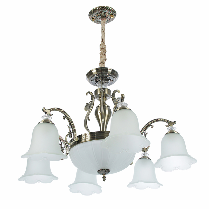 Люстра 8213/6+2 "Гаетэйн" E27 8х40Вт бронза 80х80х52 см