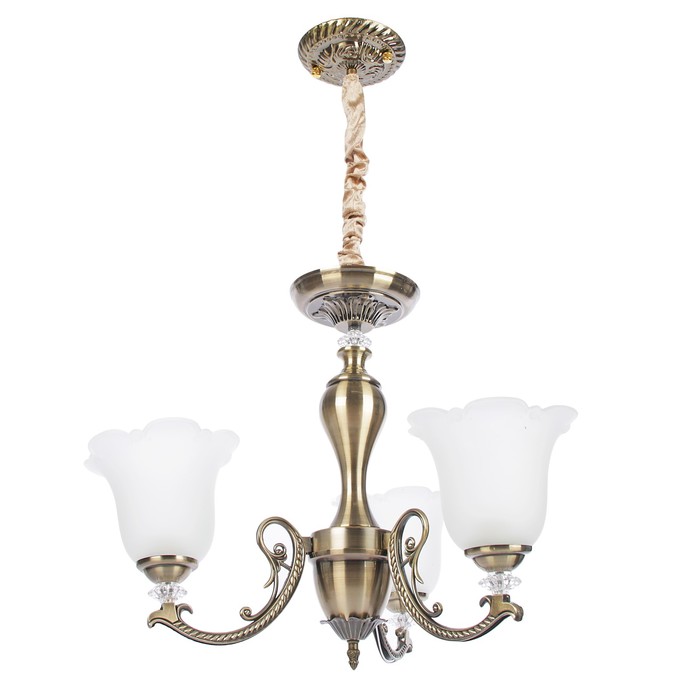 Люстра 8213/3 "Делайн" E27 3х40Вт бронза 52х52х46 см