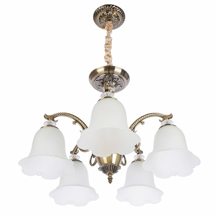 Люстра 8213/5 "Делайн" E27 5х40Вт медь 56х56х42 см