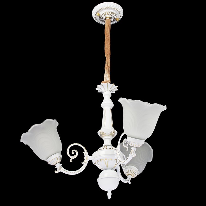 Люстра 8289/3 "Дениз" E27 3х40Вт бел./зол. 58х58х43 см