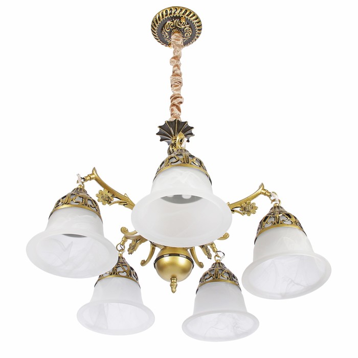 Люстра 8045/5 "Делфин" E27 5х40Вт кор./зол. 57х57х45 см