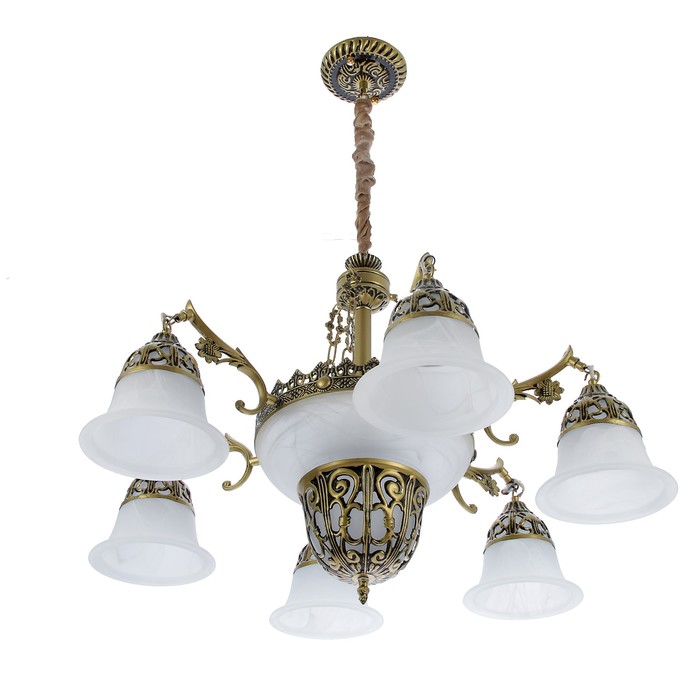 Люстра 8045/6+2 "Дениз" E27 8х40Вт бронза 49х79х59 см