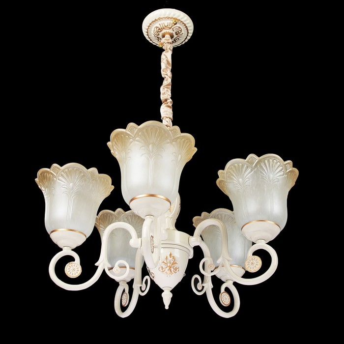 Люстра 8309/5 "Джиневра" E27 8х40Вт молочный 58х58х44 см