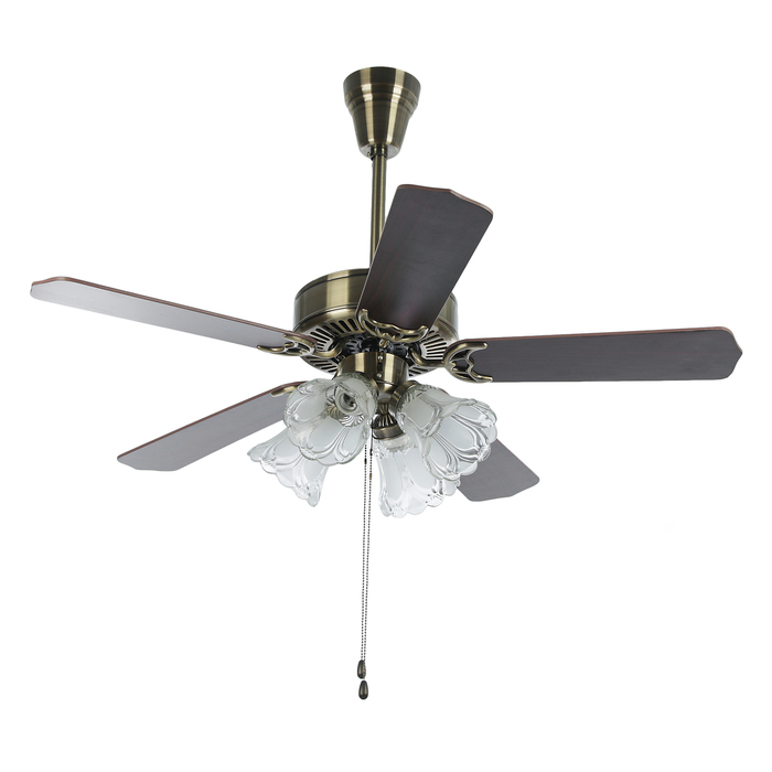 Светильник вентилятор "Чили" E27 4х40Вт бронза 105х105х45 см