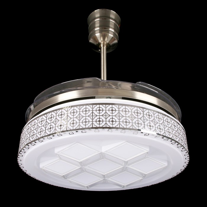 Светильник вентилятор "Сарма" 2LEDх36Вт тепл/хол. бел./сер.115х115х45 см