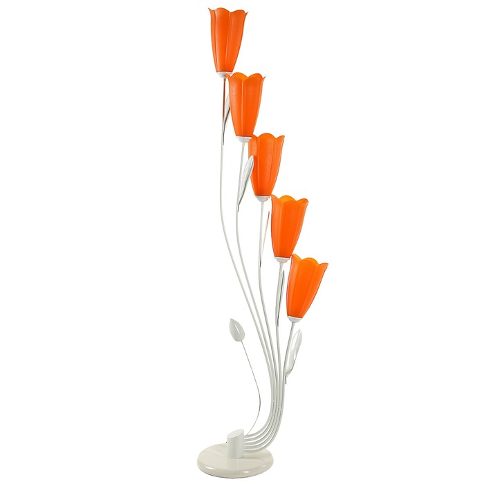Светильник напольный 953/5 "Нарцисс" E27 5х15Вт оранжевый 27х27х150 см