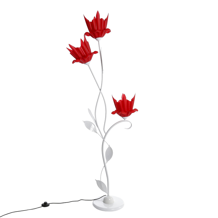 Светильник напольный 8896/3 "Акито" E27 3х15Вт красный 27х27х175 см