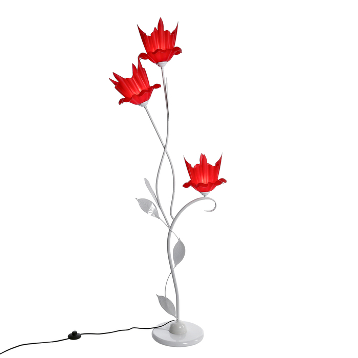 Светильник напольный 8896/3 "Акито" E27 3х15Вт красный 27х27х175 см