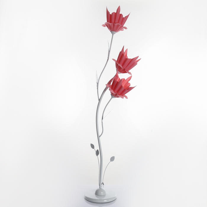 Светильник напольный 8898/3 "Акито" E27 3х15Вт розовый 27х27х175 см