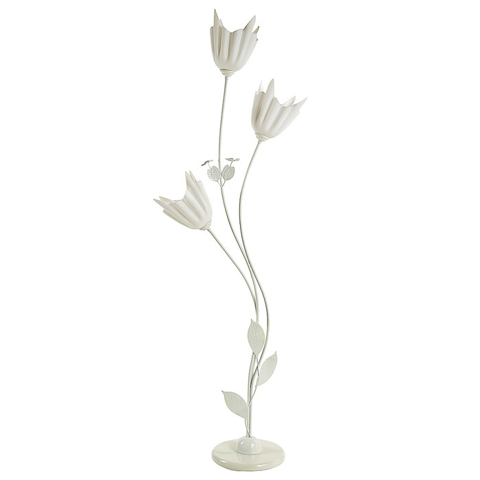 Светильник напольный "Тюльпаны" E27 3х40Вт белый 27х49х155 см