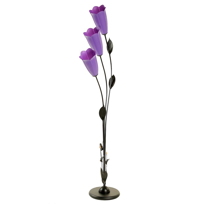 Светильник напольный "Магнолия" E27 3х40Вт фиолетовый 27х44х172 см
