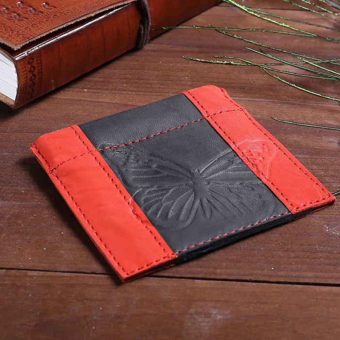 Футляр для монет, цвет чёрный/красный