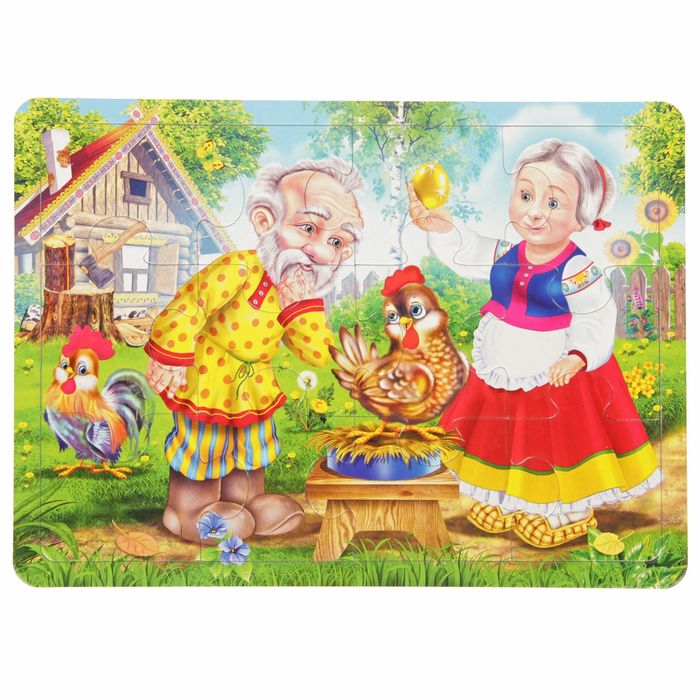 Пазл-рамка &quot;Курочка Ряба&quot;, 12 элементов