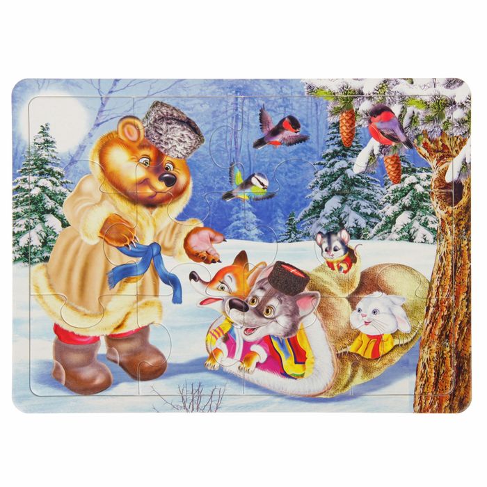 Пазл-рамка &quot;Рукавичка&quot;, 12 элементов