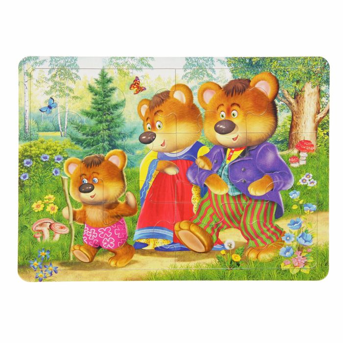 Пазл-рамка &quot;Три медведя&quot;, 12 элементов