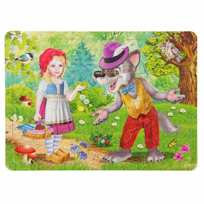 Пазл-рамка &quot;Красная шапочка&quot;, 16 элементов