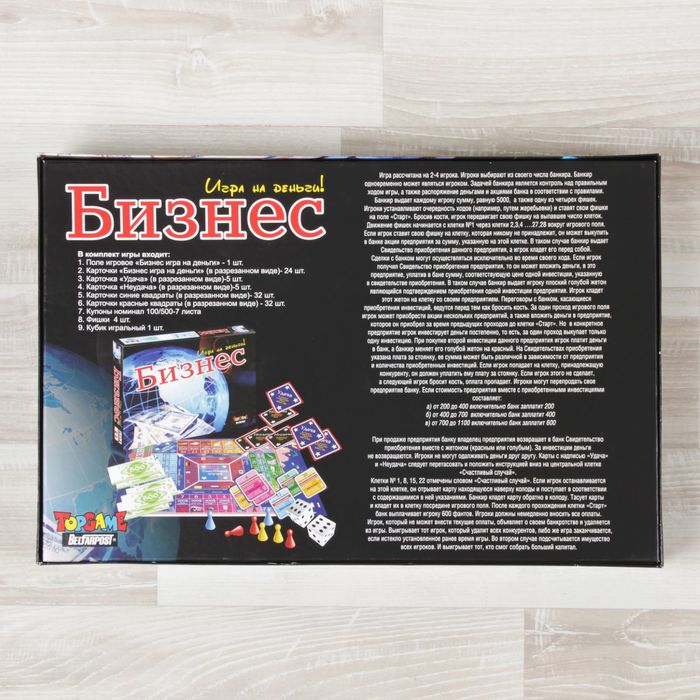 Настольная игра "Бизнес. Игра на деньги" 01130
