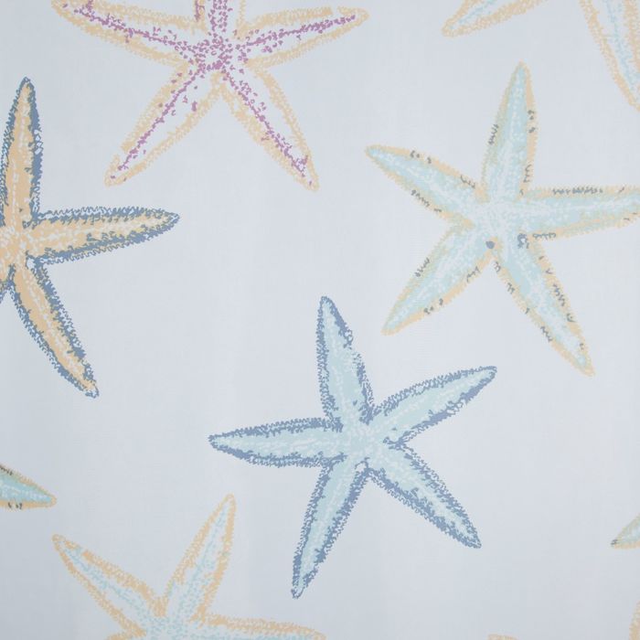Тюль "Этель" 135х270 см Морские звёзды без утяжелителя, 100% п/э