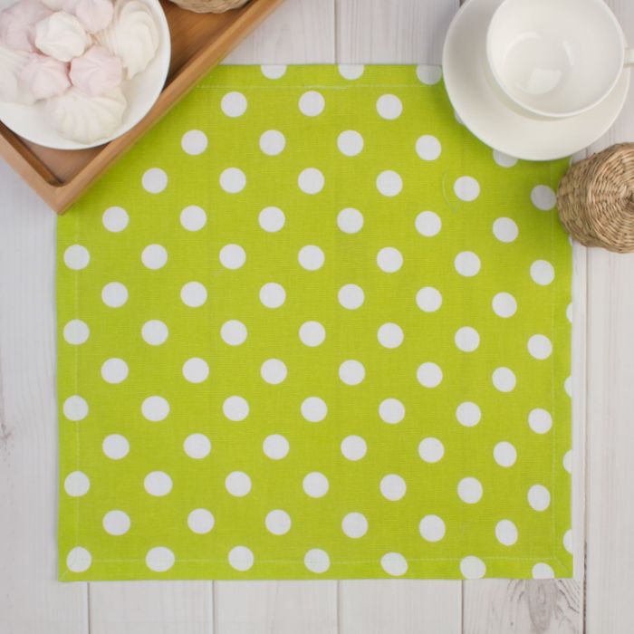 Салфетка "Этель" Зелёное яблоко 40х40, горох, 100% хл, рогожка 165 г/м2