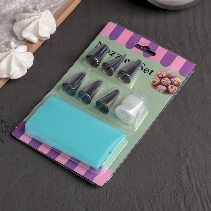 Мешок кондитерский 6 насадок 1,7х3,5 см