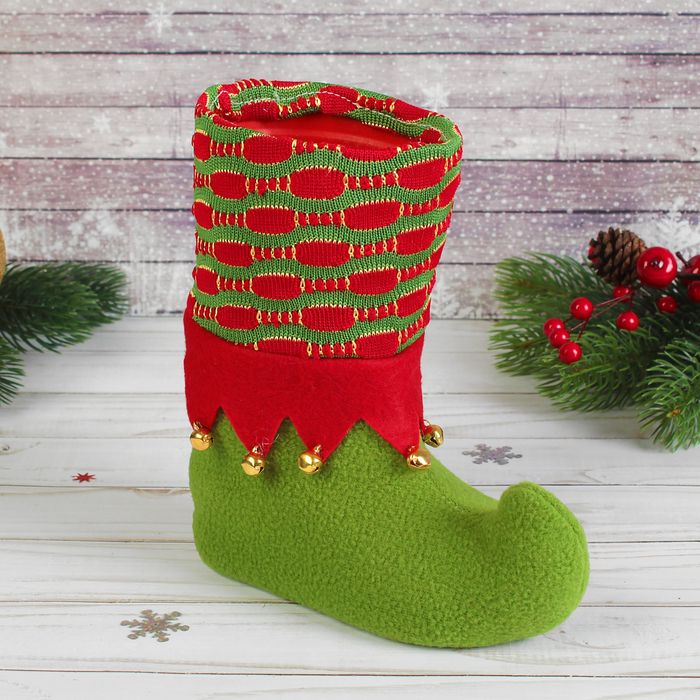 Подарочная упаковка "Сапожок" с бубенцами