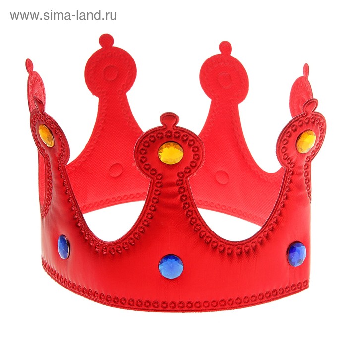   Сима-Ленд Корона «Королева», красная, со стразами