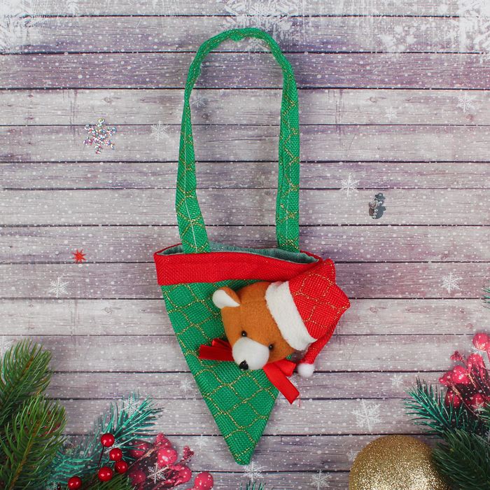 Сумочка "Новый год" с бантиком, виды МИКС