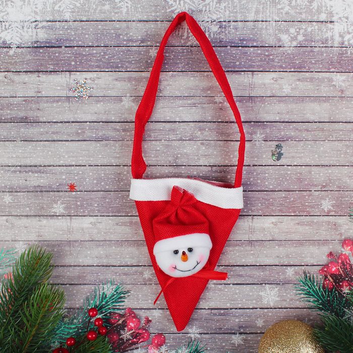 Сумочка "Новый год" красная, виды МИКС