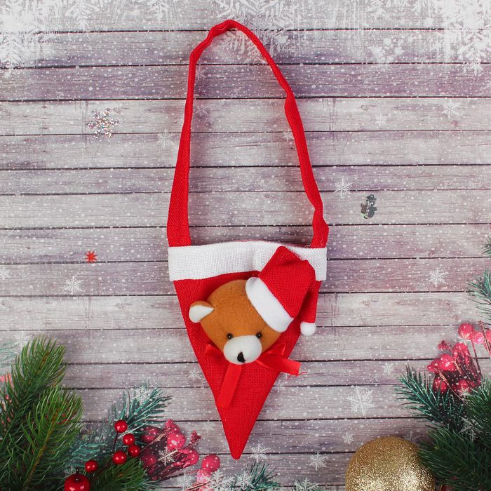 Сумочка "Новый год" красная, виды МИКС
