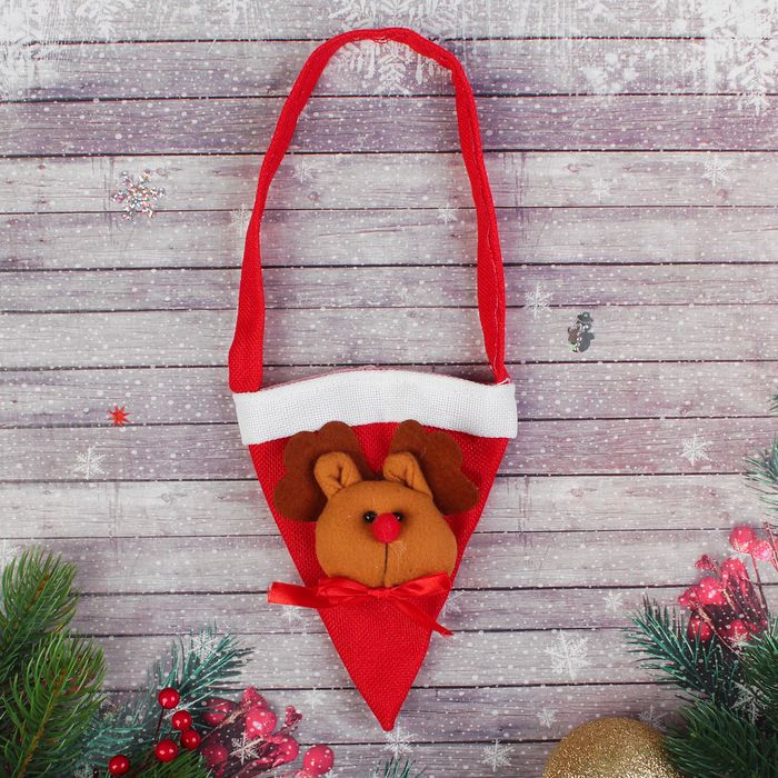 Сумочка "Новый год" красная, виды МИКС