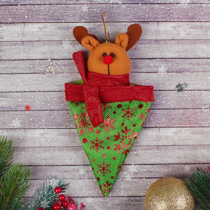 Конфетница "Новый год" в снежинку, виды МИКС