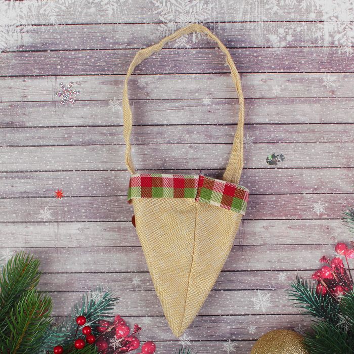 Сумочка "Новый год" бежевая, виды МИКС