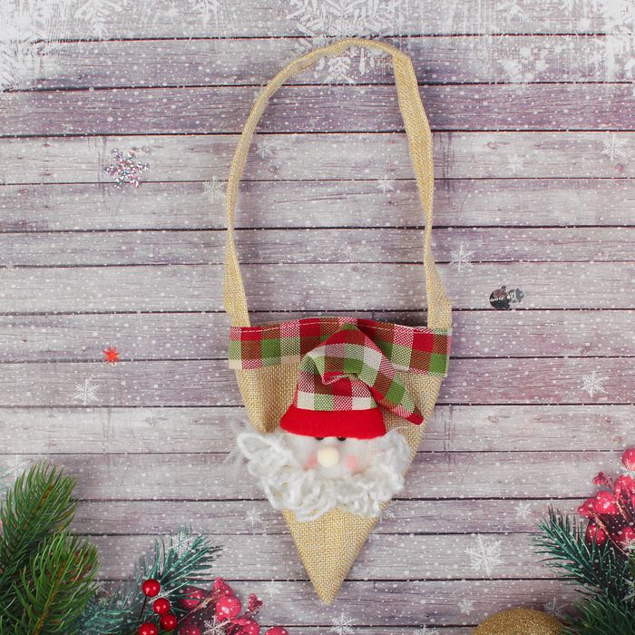 Сумочка "Новый год" бежевая, виды МИКС