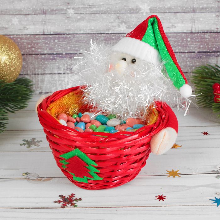 Конфетница "Дед мороз" с елочкой