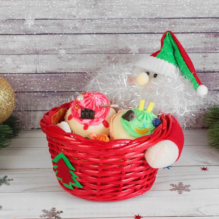 Конфетница "Дед Мороз", пушистая борода, вместимость 300 г