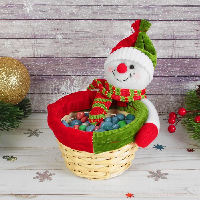 Конфетница "Снеговик" кантик по краю