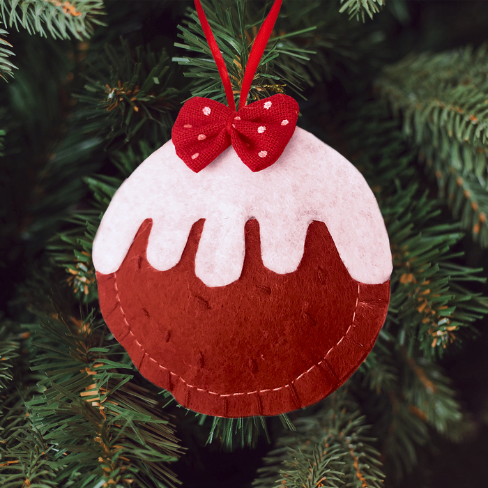 Набор для создания подвесной елочной игрушки из фетра "Шарик с сосульками"