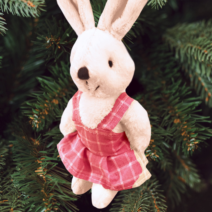 Набор для создания подвесной елочной игрушки из меха "Зая"