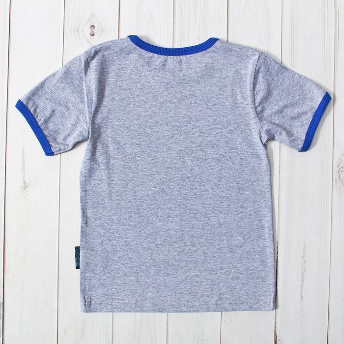 Футболка для мальчика ZB 02324-M, цвет серый меланж, рост 110 см