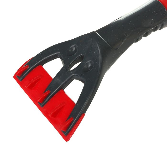 Щетка-сметка со скребком и мягкой ручкой, са-73, микс